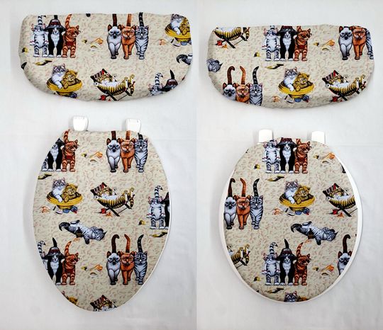 Beach Cats Toilet Seat Lid Cover