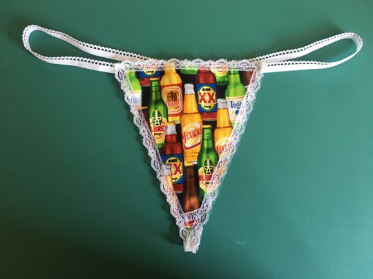 Womens BEER Cerveza Cinco de Mayo String Thong Underwear