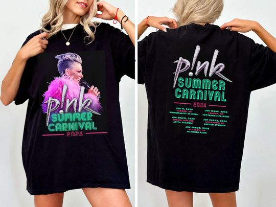 Pink Singer Summer Carnival 2024 Festival Tour Shirt, Pink Fan Lovers Music Tour 2024