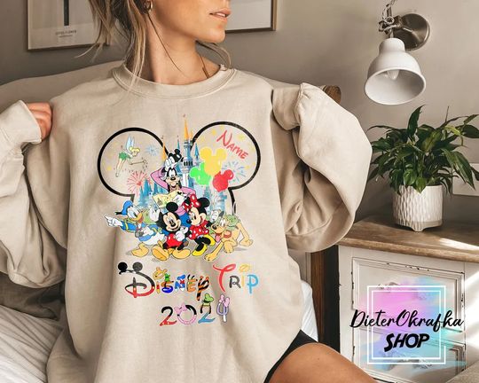 Custom Disney Family Trip 2024 Sweatshirt, Disneyworld Family Sweatshirt