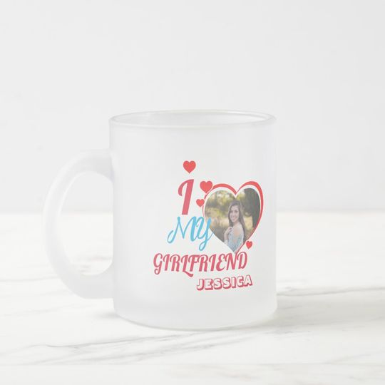 Custom Photo Gift  Frosted Glass Coffee Mug