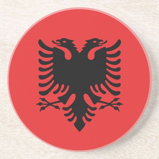 Albania Flag Coaster, Patriotic Coaster