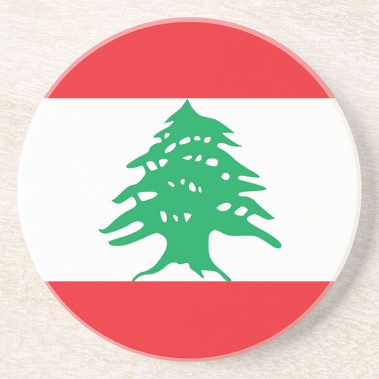 Lebanon Flag Coaster, Patriotic Coaster