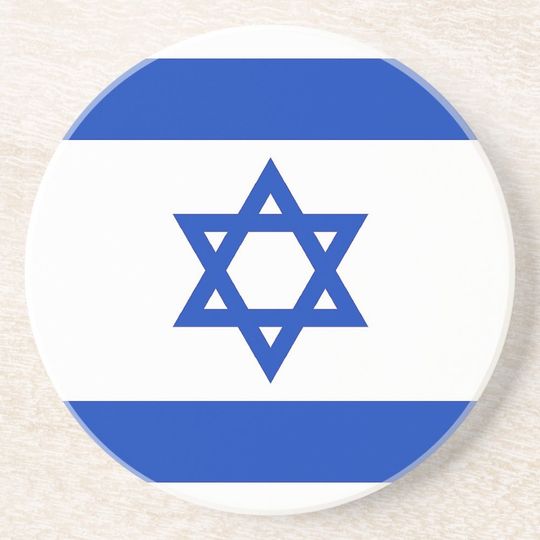 Israel Flag Coaster, Patriotic Coaster