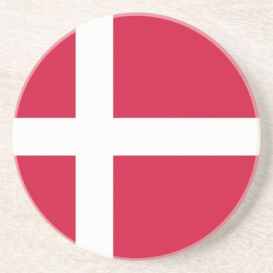 Denmark Flag Coaster, Patriotic Coaster