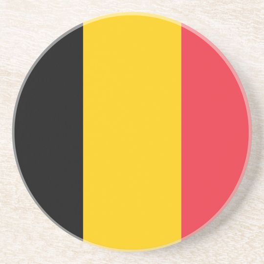 Belgium Flag Coaster, Patriotic Coaster
