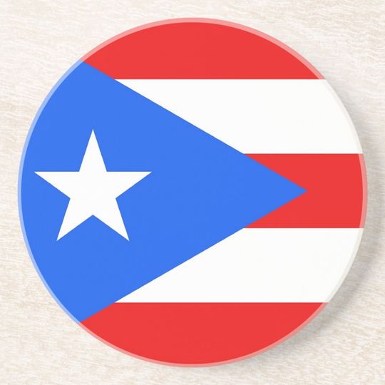 Puerto Rico Flag Coaster, Patriotic Coaster