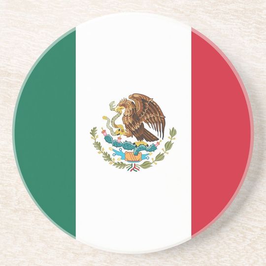 Mexico Flag Coaster, Patriotic Coaster