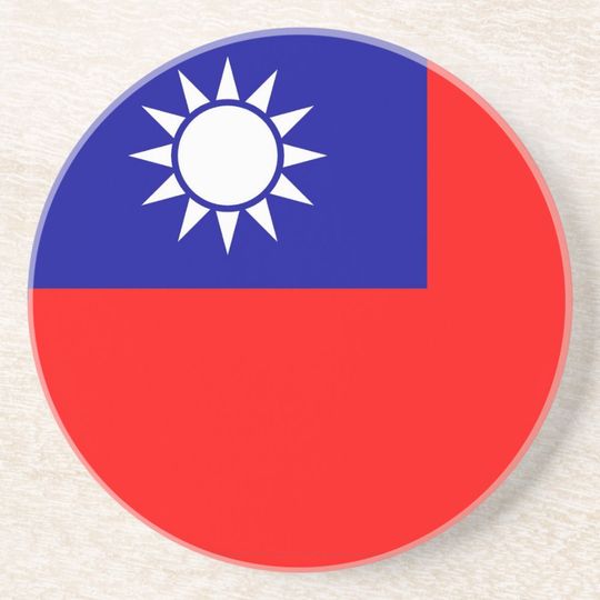 Taiwan Flag Coaster, Patriotic Coaster