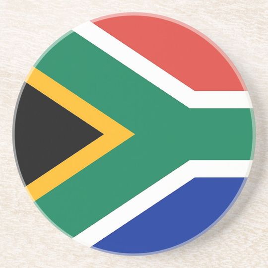 South Africa Flag Coaster, Patriotic Coaster