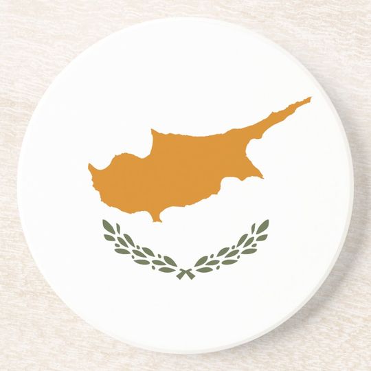 Cyprus Flag Coaster, Patriotic Coaster