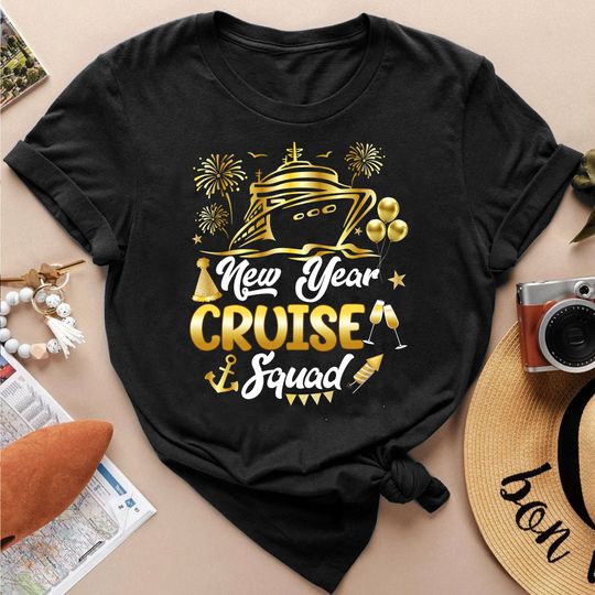 Happy New Year Cruisin Crew Shirt, New Year Cruise Family 2024 Shirt