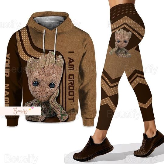 Groot Hoodie, Custom I Am Groot Hoodie, Groot Yoga Leggings, Guardians Of The Galaxy