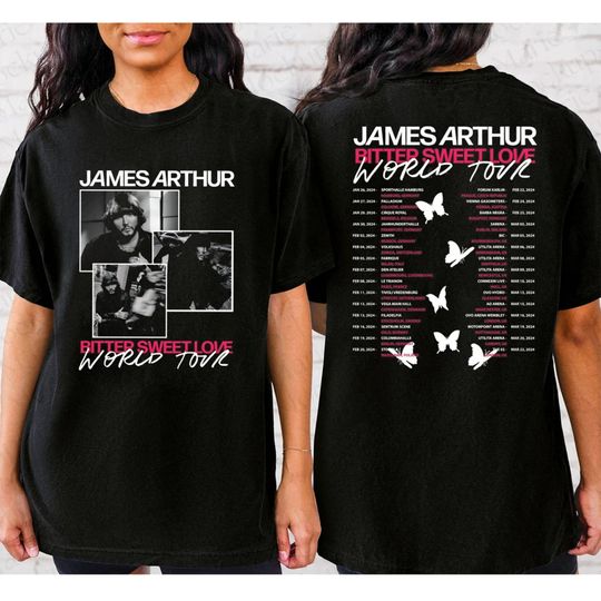 James Arthur Tour 2024 Shirt, Arthur Bitter Sweet Love 2024 World Tour Shirt