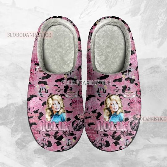 Dolly Parton Cozy Unisex Winter Slippers, Dolly Parton Winter Slipper