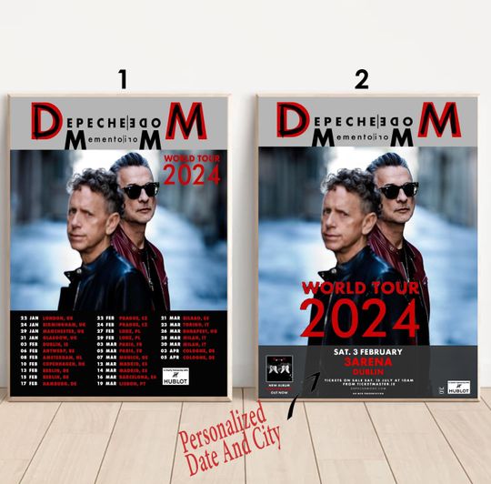 Custom Depeche Mode 2024 World Tour Poster