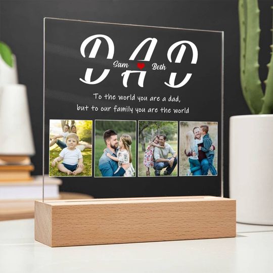 Personalized Photo Night Light, Fathers Day Gifts, Personalized Gifts,