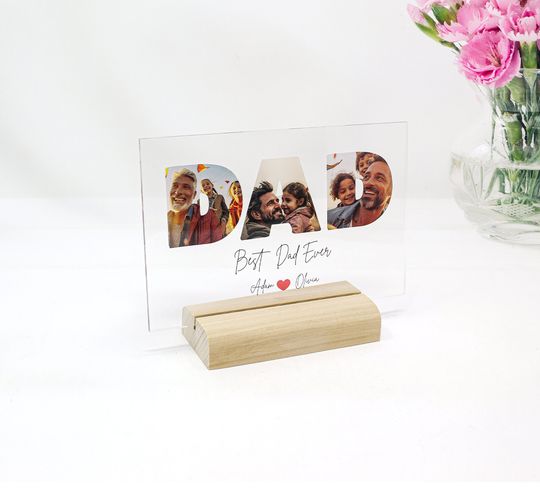 Personalized Gift for Dad - Fathers Day Gift, Photo Plaque, Personalized Photo