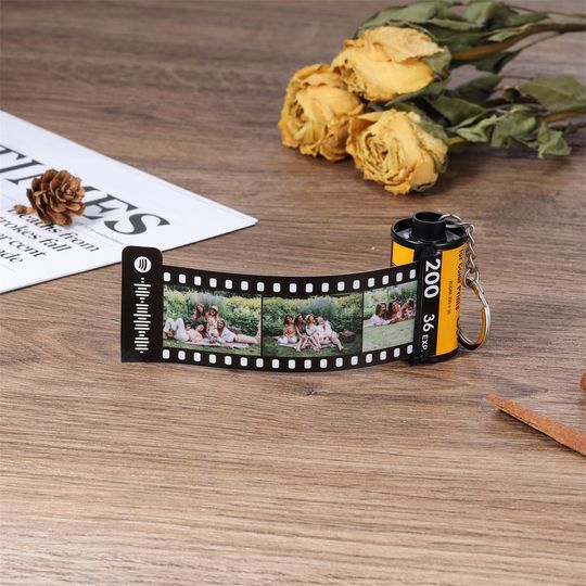 5-20 Photos Mini Film Roll Keychain, Customized Photo Album for my love