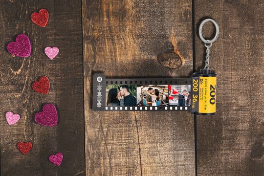 Personalized Film Roll Keychain, Custom Camera Roll Gift, Photo Gifts