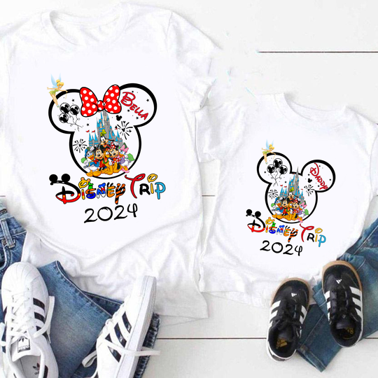Personalized Disney Trip Family Vacation 2024 T-Shirt, Disney Family Vacation