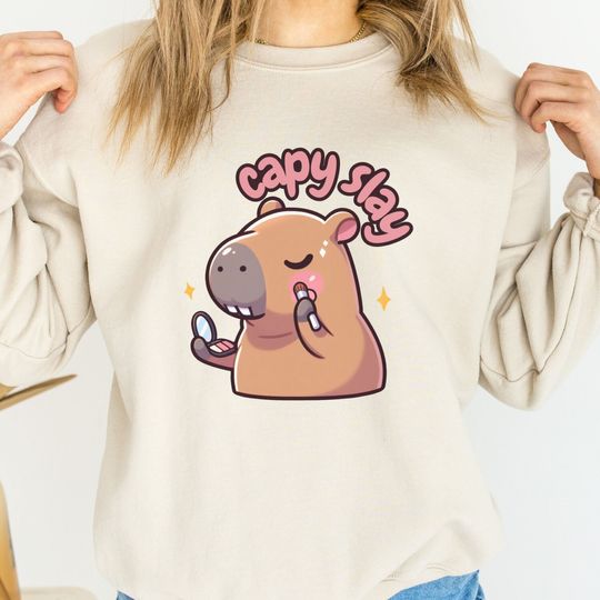Capybara Sweatshirt, Funny Cute Capybara Meme Sweatshirt
