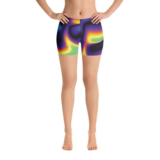 Psychedelic Lights Waves Electric Lsd Dmt Women's Shorts