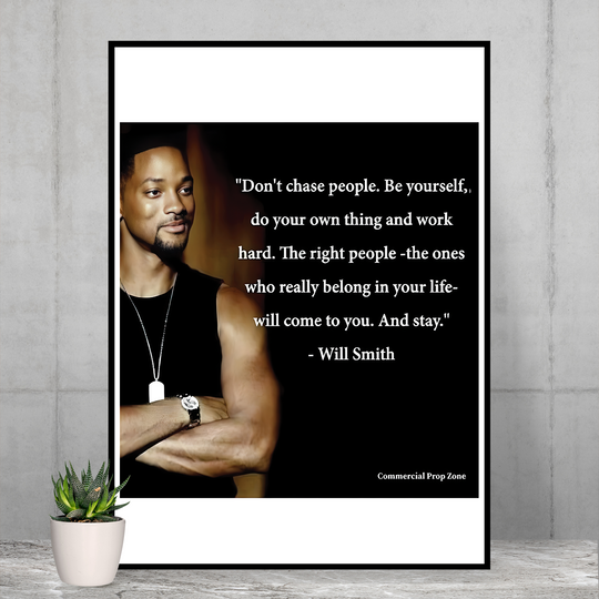 Be Yourself and Attract the Right People in Your Life" Premium Matte Vertical Poster