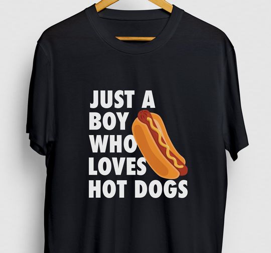 Just A Boy Who Loves Hot Dogs Hot Dog Gift Shirt