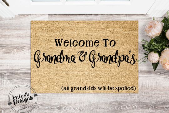 Welcome to Grandma and Grandpa's House, Custom Welcome Mat