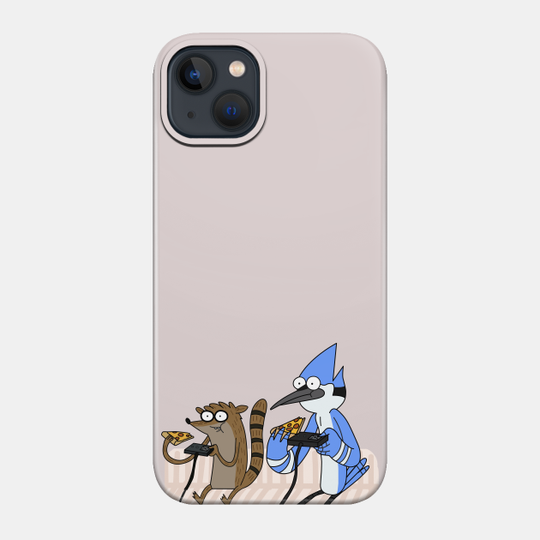 Mordecai and Rigby video gamers - Mordecai And Rigby Regular Show - Phone Case