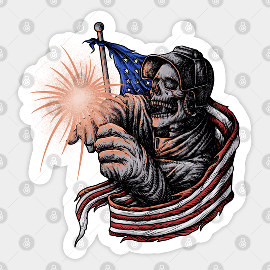 American Welder Skull - Welding - Sticker