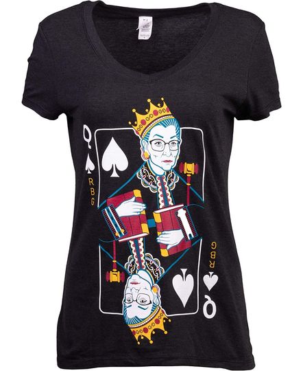 Queen R.B.G. Funny Progressive Liberal Ruth Bader Ginsburg Women RBG T-Shirt