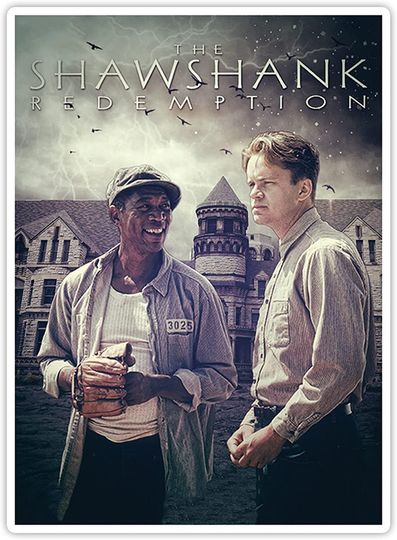The Shawshank Redemption Andy Dufresne and Red Movie Posters Sticker 3"