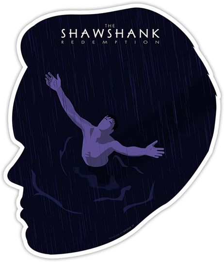 The Shawshank Redemption Andy Dufresne Movie Posters Face Sticker 3"