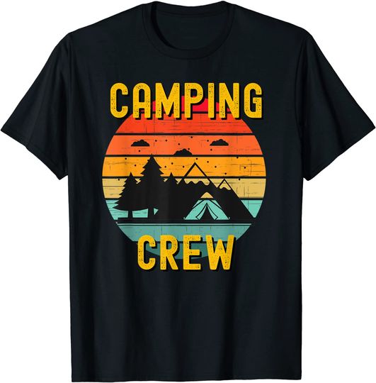Camping Crew Vintage T-Shirt Matching Group Squad
