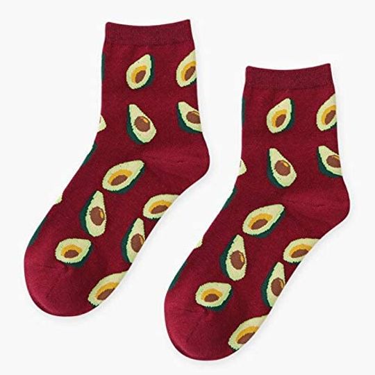 Calcetines Estampado De Frutas Para Mujeres