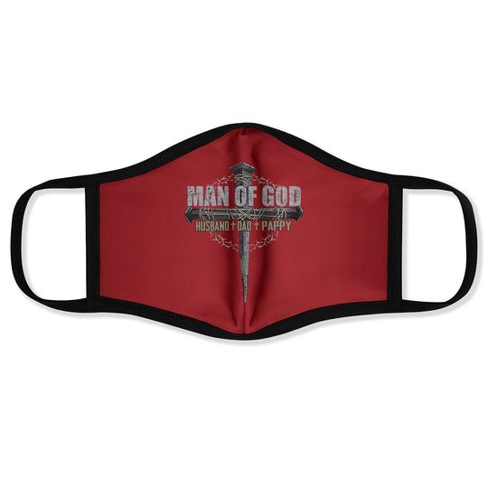 Man Of God - Pappy Back Classic Face Mask