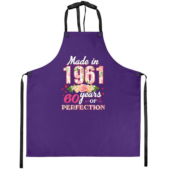 Made In 1961 Design 60 Years Old 60th Birthday Apron