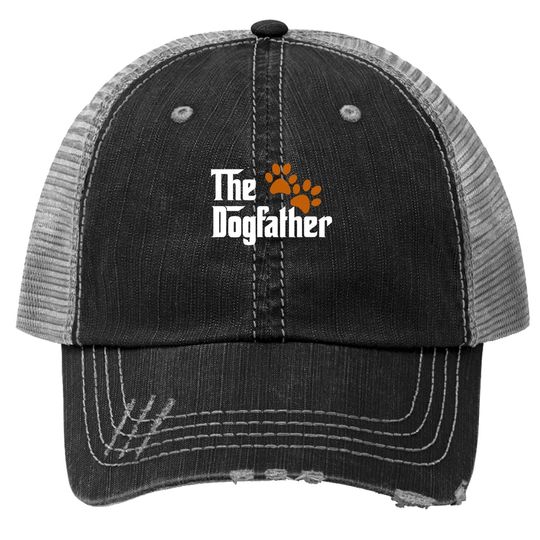 Cool Dog Dad Dog Father Trucker Hat The Dogfather Trucker Hat