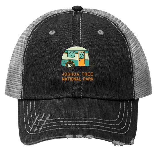 Joshua Tree National Park Desert Vintage Retro Camper Trucker Hat