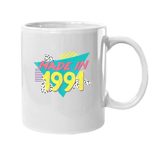 Made In 1991 Retro Vintage 30th Birthday Coffee Mug