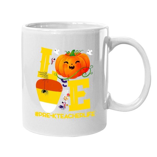 Halloween Pumpkin Love Pre-k Teacher Life Costume Coffee Mug