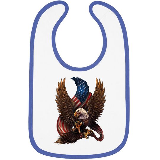Patriotic American Design With Eagle And Flag Baby Bib