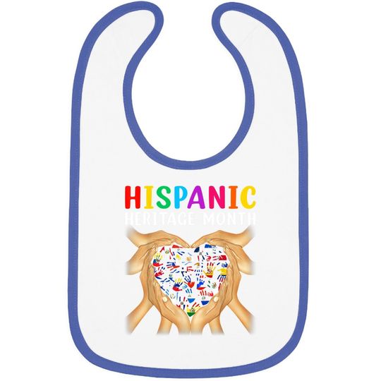 Hispanic Heritage Countries Hands Heart Flags Latina Power Baby Bib