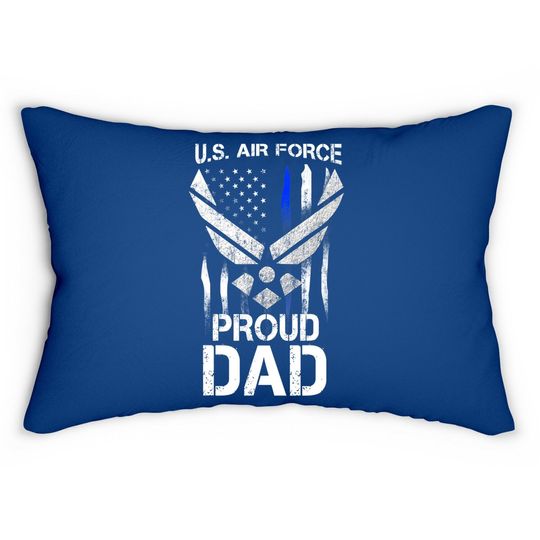 Proud Dad U.s. Air Force Stars Air Force Family Party Lumbar Pillow