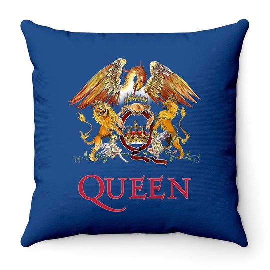 Queen Classic Crest Rock Band Throw Pillow