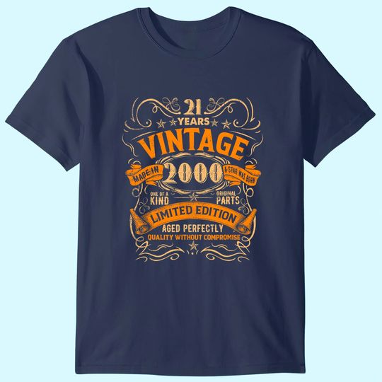 Born In 2000 Vintage 21st Birthday Gift Party T-Shirt