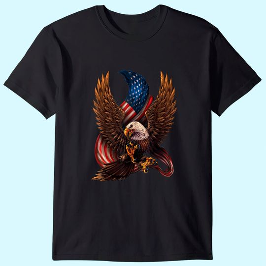 Patriotic American Design With Eagle And Flag T-Shirt