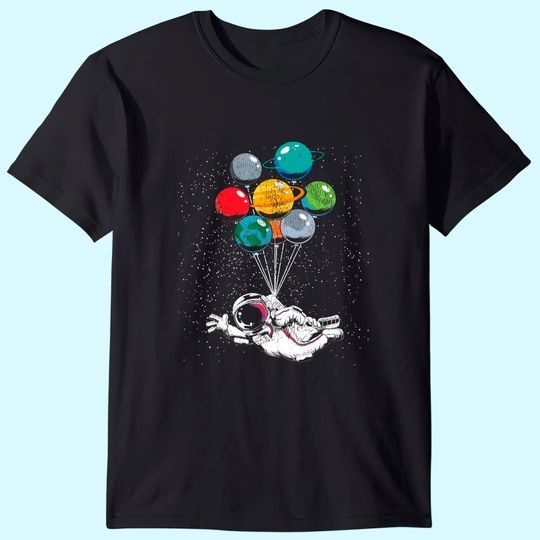 Space Travel Astronaut Kids Planets Balloons Space Science T-Shirt